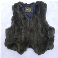 Cheap Winter Furry Faux Fox Fur Vest Fashion Women Waistcoat - Green