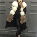 Coloured Elegant Faux Fox Fur Vest Fashion Women Overcoat - Brown 02