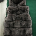 Unique Cute Elegant Faux Fox Fur Vest Fashion Women Overcoat - Grey 03