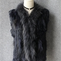 Unique Winter Elegant Faux Rabbit Fur Vest Fashion Women Waistcoat - Blue 01