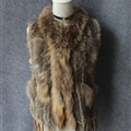 Unique Winter Elegant Faux Rabbit Fur Vest Fashion Women Waistcoat - Brown