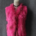 Unique Winter Elegant Faux Rabbit Fur Vest Fashion Women Waistcoat - Rose
