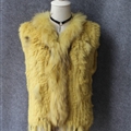 Unique Winter Elegant Faux Rabbit Fur Vest Fashion Women Waistcoat - Yellow