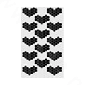 Heart shaped Crystal Bling Diamond Rhinestone Jewellery stickers for mobile phone cases covers - Black