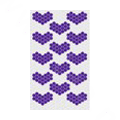 Heart shaped Crystal Bling Diamond Rhinestone Jewellery stickers for mobile phone cases covers - Purple