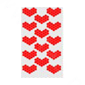 Heart shaped Crystal Bling Diamond Rhinestone Jewellery stickers for mobile phone cases covers - Red