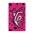 Butterfly Crystal Bling Diamond Rhinestone Jewellery stickers for mobile phone cases covers - Black Pink