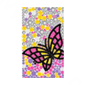 Butterfly Crystal Bling Diamond Rhinestone Jewellery stickers for mobile phone cases covers - Pink Yellow