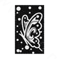 Butterfly Crystal Bling Diamond Rhinestone Jewellery stickers for mobile phone cases covers - White Black