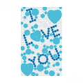 I LOVE YOU Crystal Bling Diamond Rhinestone Jewellery stickers for mobile phone cases covers - Heart Green