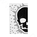 Skull Crystal Bling Diamond Rhinestone Jewellery stickers for mobile phone cases covers - Black Gray