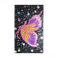 Butterfly Bling Crystal Diamond Rhinestone Jewellery stickers for mobile phone cases covers - Black