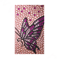 Butterfly Bling Diamond Crystal Rhinestone Jewellery stickers for mobile phone cases covers - Pink