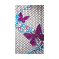 Butterfly Crystal Bling Diamond Rhinestone Jewellery stickers for mobile phone cases covers - Purple
