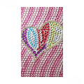 Heart Love Crystal Bling Diamond Rhinestone Jewellery stickers for mobile phone cases covers - Pink