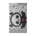 Panda Crystal Bling Diamond Rhinestone Jewellery stickers for mobile phone cases covers - White