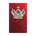 Crown Crystal Bling Diamond Rhinestone Jewellery stickers for mobile phone cases covers - Red