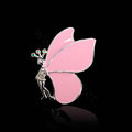 Bling Butterfly Alloy Crystal Rhinestone DIY Phone Case Cover Deco Den Kit - Pink