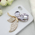 Bling Butterfly Alloy Metal Rhinestone Crystal DIY Phone Case Cover Deco Kit - Purple
