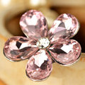 Bling Flower Alloy Rhinestone Crystal DIY Phone Case Cover Deco Kit 20mm - Pink