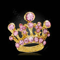 Bling Crown Alloy Crystal Rhinestone DIY Phone Case Cover Deco Kit 22*24mm - Pink
