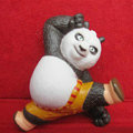 DIY Deco 3D doll Black Kung Fu Panda Plastic Resin Cell Phone Crystal Case Cover