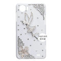 Angel Bling Crystal Case Rhinestone Cover shell for OPPO finder X907 - Silver