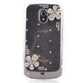 Flower Bling Crystal Case Rhinestone Cover for Samsung i9250 GALAXY Nexus Prime i515 - Clear
