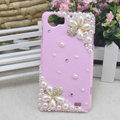 Flower Bling Crystal Case pearl Cover shell for OPPO finder X907 - Pink