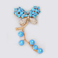 Alloy Dragonfly Crystal Metal DIY Phone Case Cover Deco Kit - Blue