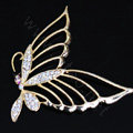 Butterfly Alloy Crystal Metal DIY Phone Case Cover Deco Kit - Gold