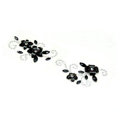 Black Flower Crystal Bling Rhinestone mobile phone DIY Craft Jewelry Stickers