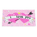 I Love You Crystal Bling Rhinestone mobile phone DIY Craft Jewelry Stickers