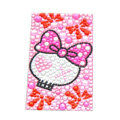 Pink Bow Skull Crystal Bling Rhinestone mobile phone DIY Craft Jewelry Stickers