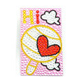 Pink Love lollipop Crystal Bling Rhinestone mobile phone DIY Craft Jewelry Stickers