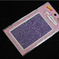 Purple Crystal Diamond Bling Rhinestones mobile phone DIY Craft Jewelry Stickers