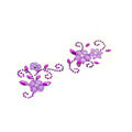 Purple Flower Crystal Bling Rhinestone mobile phone DIY Craft Jewelry Stickers