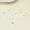White Pearl Butterfly Crystal Bling Rhinestone mobile phone DIY Craft Jewelry Stickers