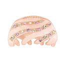 Hair Jewelry Sparkly Diamond Crystal Rhinestone Hair Clip Claw Clamp - Pink