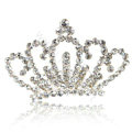 Alloy Crown Bride Hair Accessories Crystal Rhinestone Hair Pin Clip Combs - White