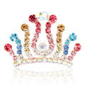 Hair Accessories Crystal Rhinestone Alloy Crown Hair Pin Combs Clip - Multicolor