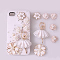Alloy flower Ballerina Rhinestone Crystal DIY Cell Phone Case Cover Deco Den Kits