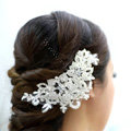 Wedding Bride Jewelry Crystal Lace Hair Comb Headband Flower Hair Accessories