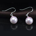 10X30mm Pink south sea shell pearl earrings 925 sterling silver dangle earrings