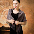 Autumn and Winter Mink Cashmere wool Scarf Shawl Woman Neck Wrap tippet - Gray