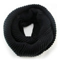Fashion Unisex Winter knitting Wool Collar Neck Warmer woman Ring Scarf Shawl - Black