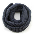 Fashion Unisex Winter knitting Wool Collar Neck Warmer woman Ring Scarf Shawl - Dark grey