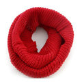 Fashion Unisex Winter knitting Wool Collar Neck Warmer woman Ring Scarf Shawl - Red
