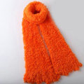 Fashion Women soft feather yarn knitted scarf shawls warm Neck Wrap tippet - Orange