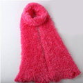 Fashion Women soft feather yarn knitted scarf shawls warm Neck Wrap tippet - Peach